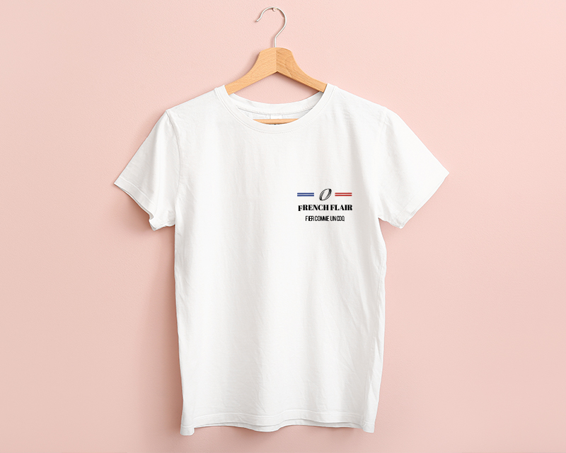 T-shirt femme personnalisé - Bleu Blanc Rouge Rugby