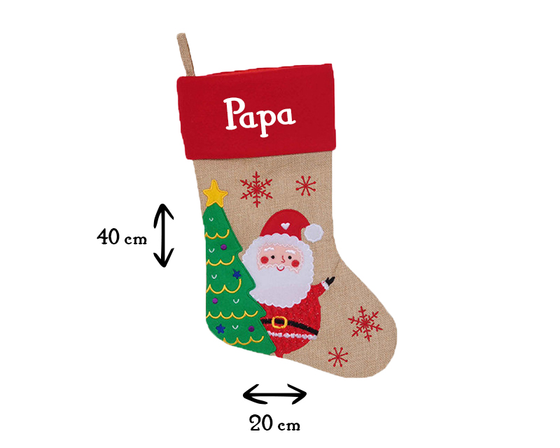 Chaussette de Noël brodée personnalisable