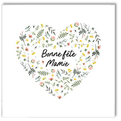 Carte de vœux vierge avec enveloppe - Bonne Fête Mamie