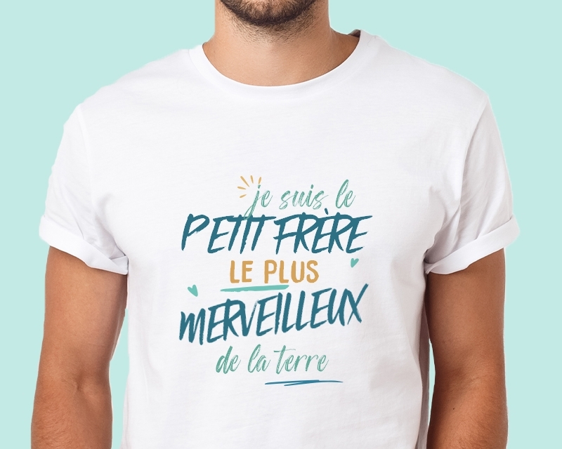 T-Shirt homme personnalisé : Petit frère le plus...