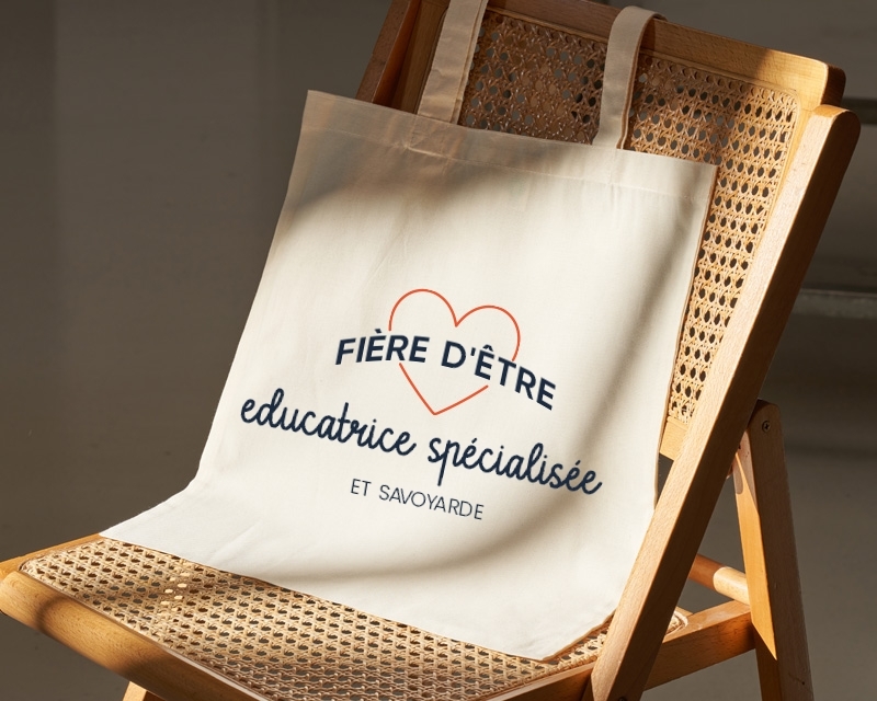 Tote bag personnalisable - Fière d'être educatrice spécialisée