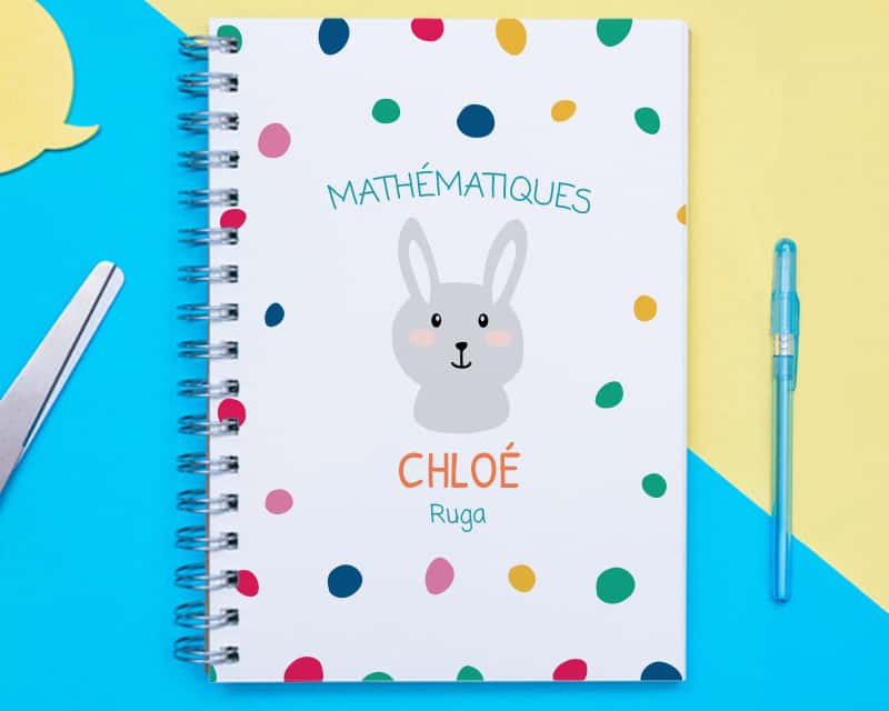 Cahier personnalisé lapin