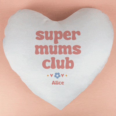 Coussin coeur personnalisé - Cool Mums Club