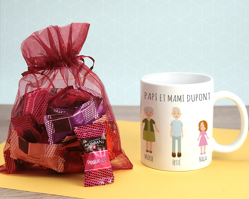 Mug Family Circus et ses chocolats Monbana