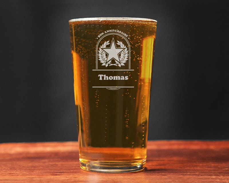 Verre à bière personnalisé