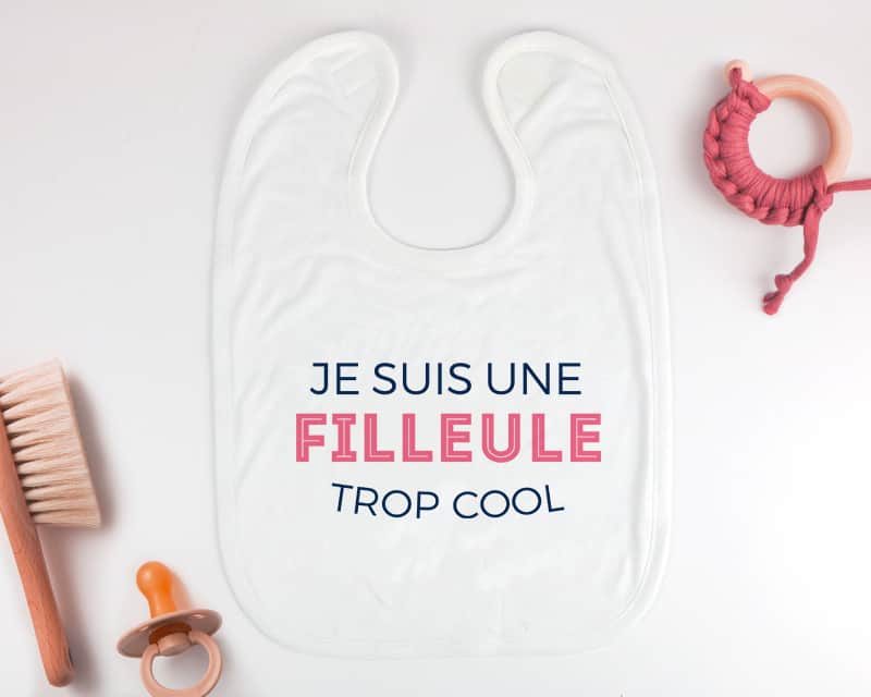 Bavoir bébé personnalisable - Collection 'Je déchire' - Modèle Rose