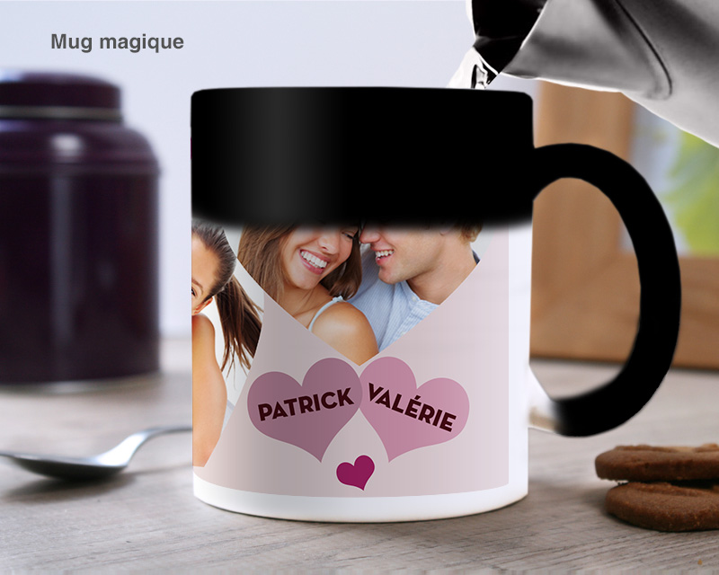 Voir l'image 4 du produit Mug photo personnalisé - Coeurs Multi-photos