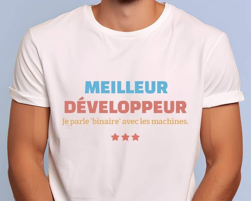 T-shirt Homme personnalisable - Meilleur Développeur