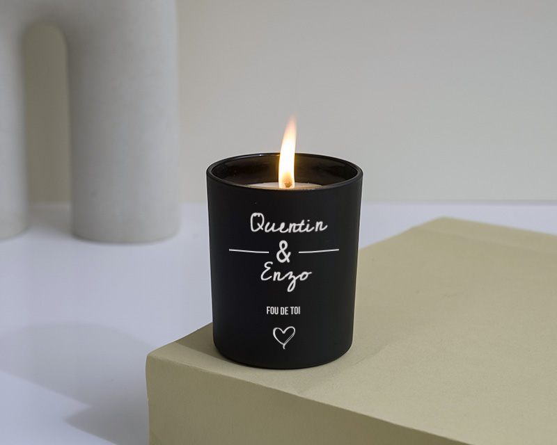 Bougie gravée personnalisable - Jour de rencontre