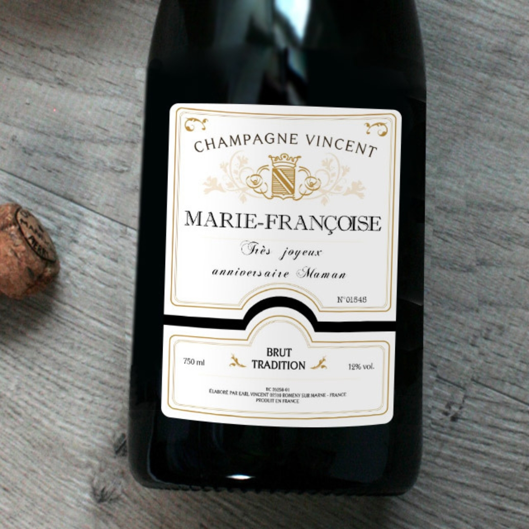 Bouteille de champagne personnalisée - Cadeaux.com