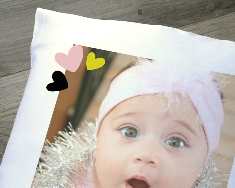 Coussin Naissance Coeur Photo