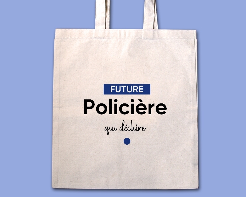 Tote bag personnalisable - Future policière