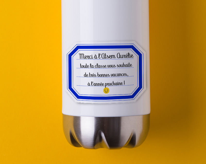 Gourde isotherme en inox personnalisable - Collection Merci Maitresse