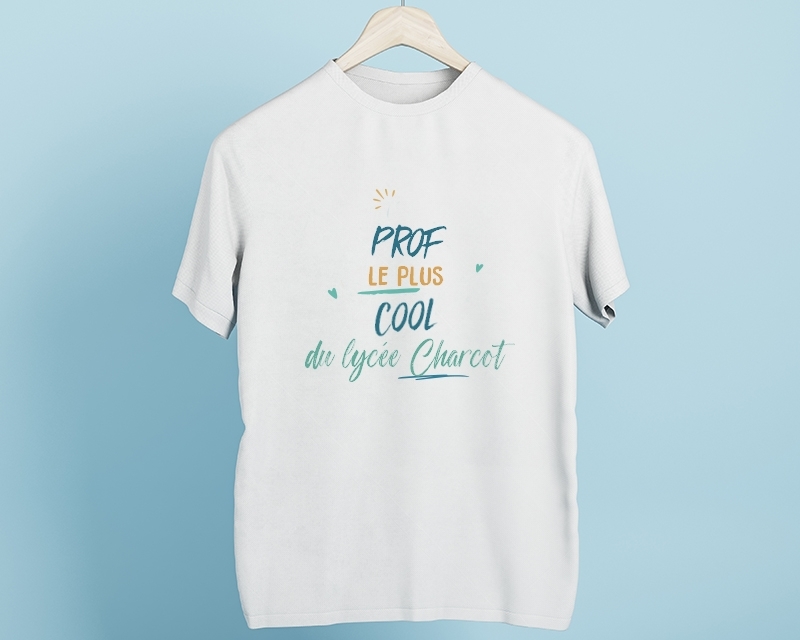 T-Shirt homme personnalisé : Prof le plus...