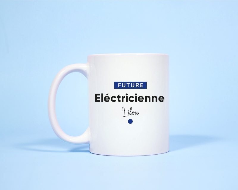 Mug personnalisé - Future eléctricienne