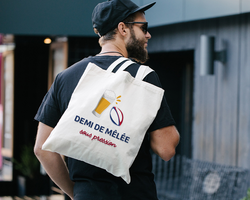Tote bag personnalisé - Apéro Rugby
