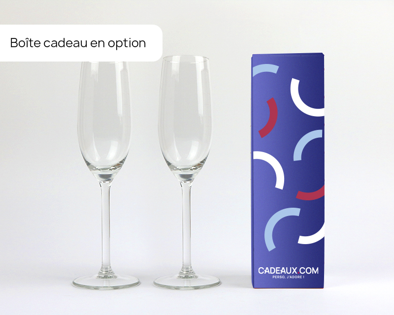 Lot de 2 Flûtes à Champagne Personnalisables - Love