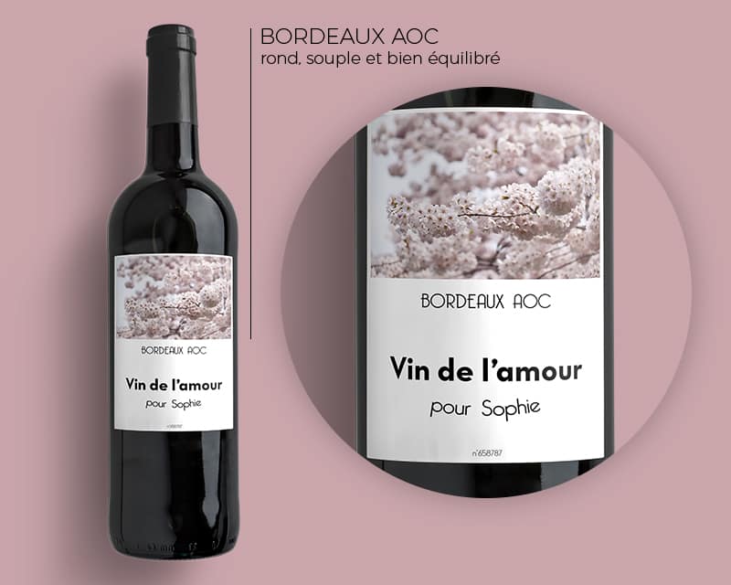 Bouteilles de Vins de Bordeaux - Fleurs