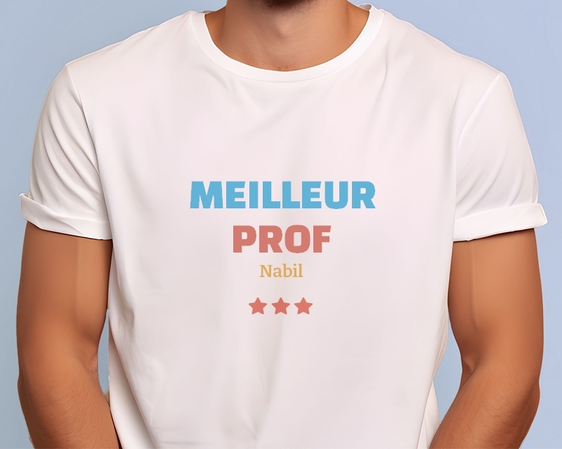T-shirt Homme à personnaliser - Meilleur Prof