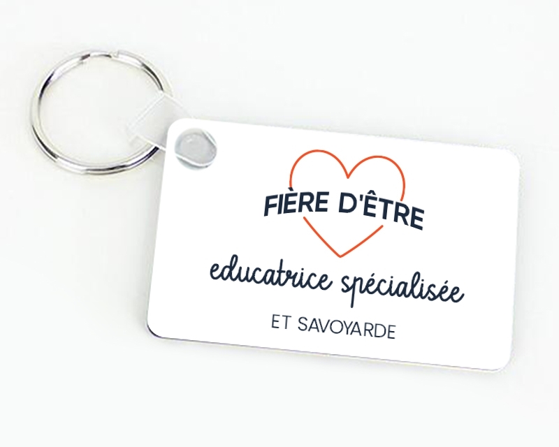 Porte-clés personnalisable - Fière d'être educatrice spécialisée