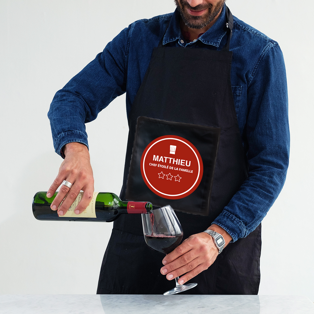Tablier chef personnalisé Cadeau pour passionné de cuisine