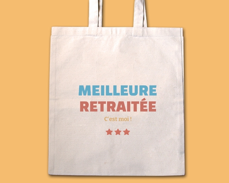 Tote bag personnalisable - Meilleure Retraitée