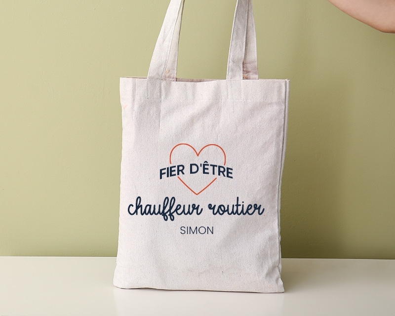Tote bag personnalisable - Fier d'être chauffeur routier
