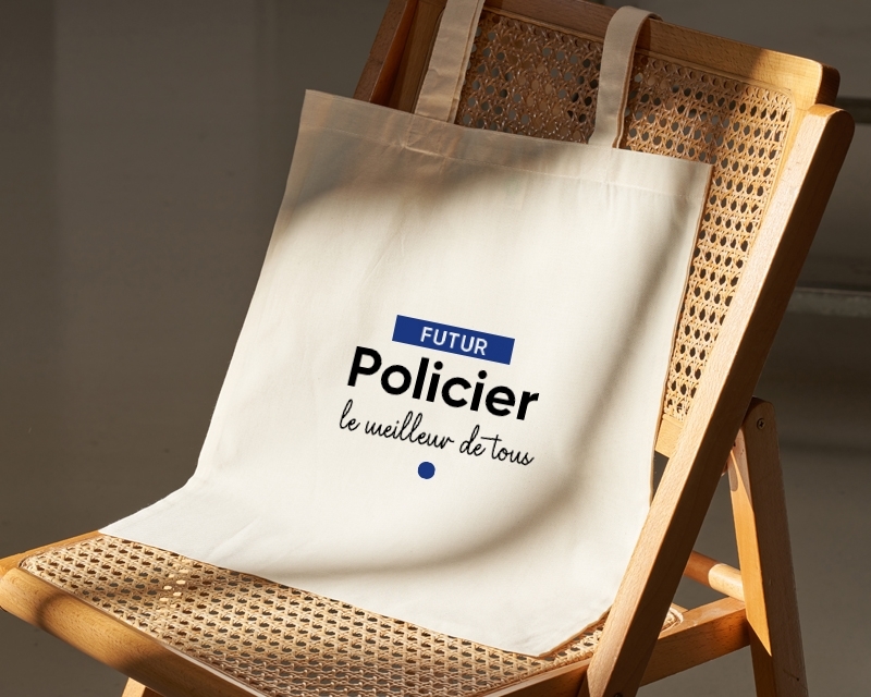 Tote bag personnalisable - Futur policier