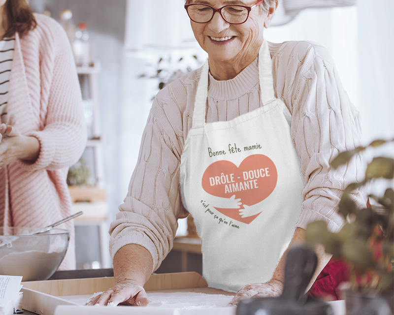 Tablier de cuisine personnalisé C'est pour ça qu'on t'aime