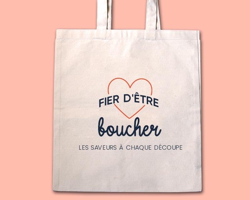 Tote bag personnalisable - Fier d'être boucher