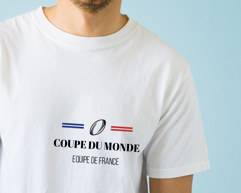 T-shirt homme personnalisé - Bleu Blanc Rouge Rugby