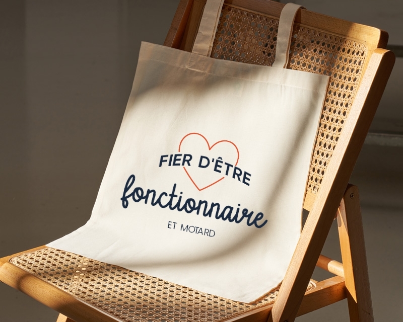 Tote bag personnalisable - Fier d'être fonctionnaire