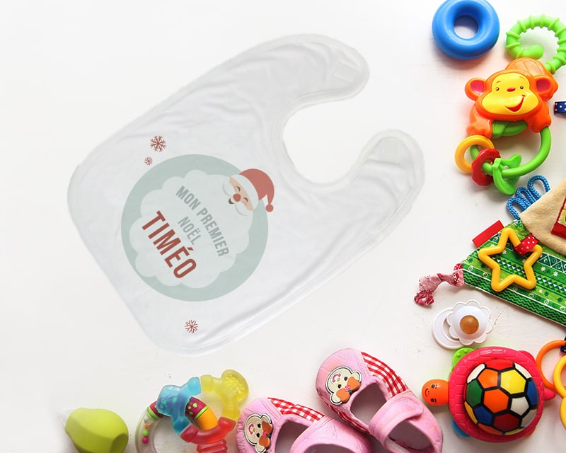 Bavoir bébé personnalisé Mon premier Noël