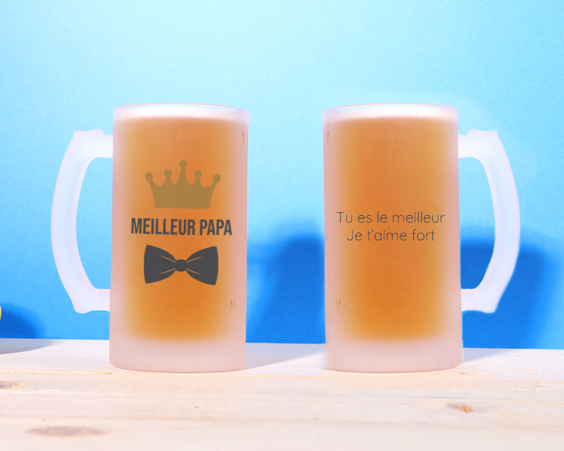 Verre à bière personnalisable papa royal