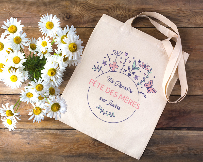 Tote bag personnalisé - Collection Première Fête des Mères