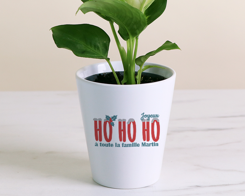 Pot de fleur personnalisé pour Noël