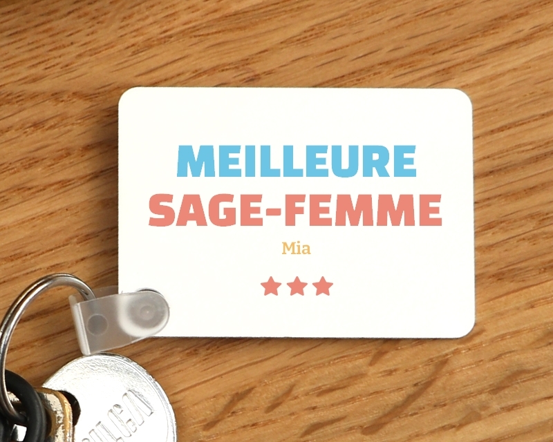 Porte-clef à personnaliser - Meilleure Sage-femme