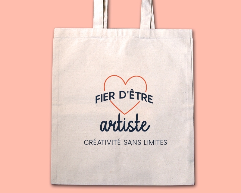 Tote bag personnalisable - Fier d'être artiste