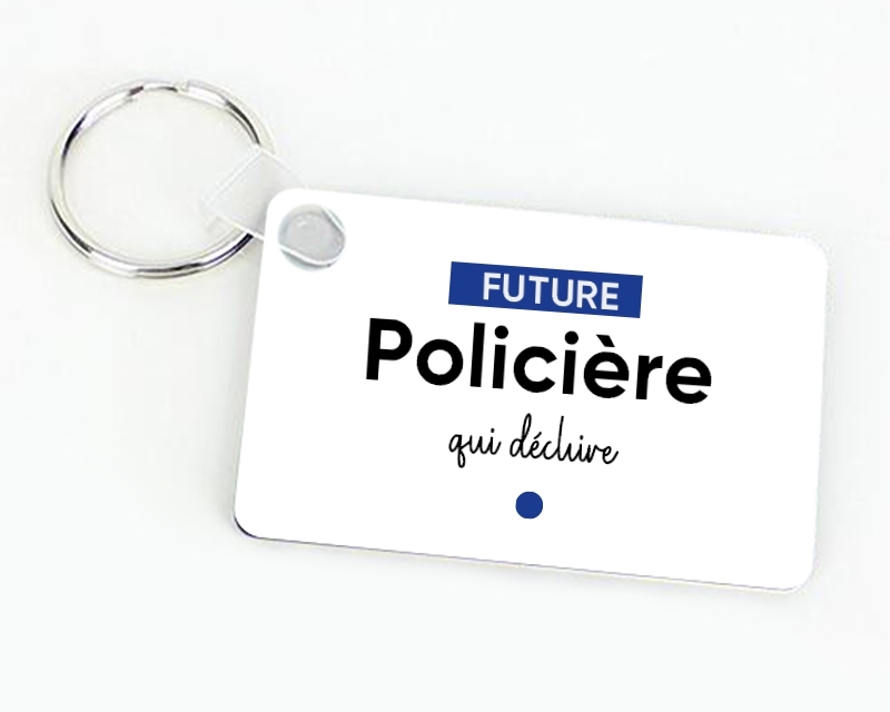 Porte-clef personnalisable - Future policière