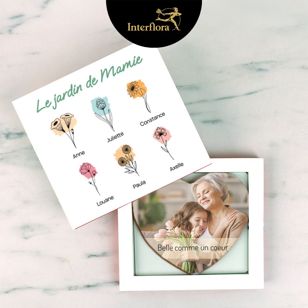 Coeur en chocolat personnalisé pour mamie - Cadeaux.com pour Interflora