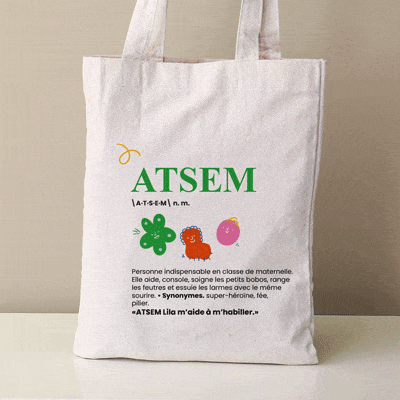 Tote bag personnalisé - Définition ATSEM/AESH