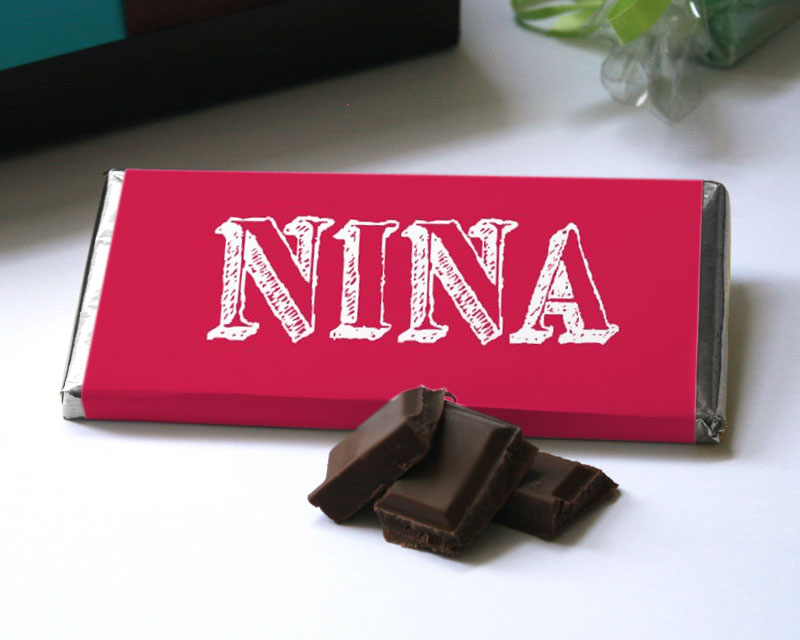 Tablette de chocolat personnalisée Rouge