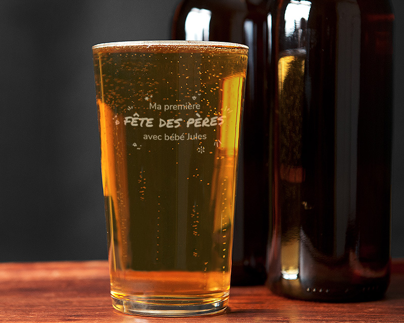 Verre à bière personnalisé - Ma Première Fête des Pères