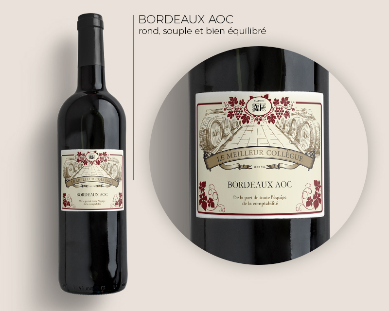 Coffret Sommelier + Bouteille de Vin Personnalisable