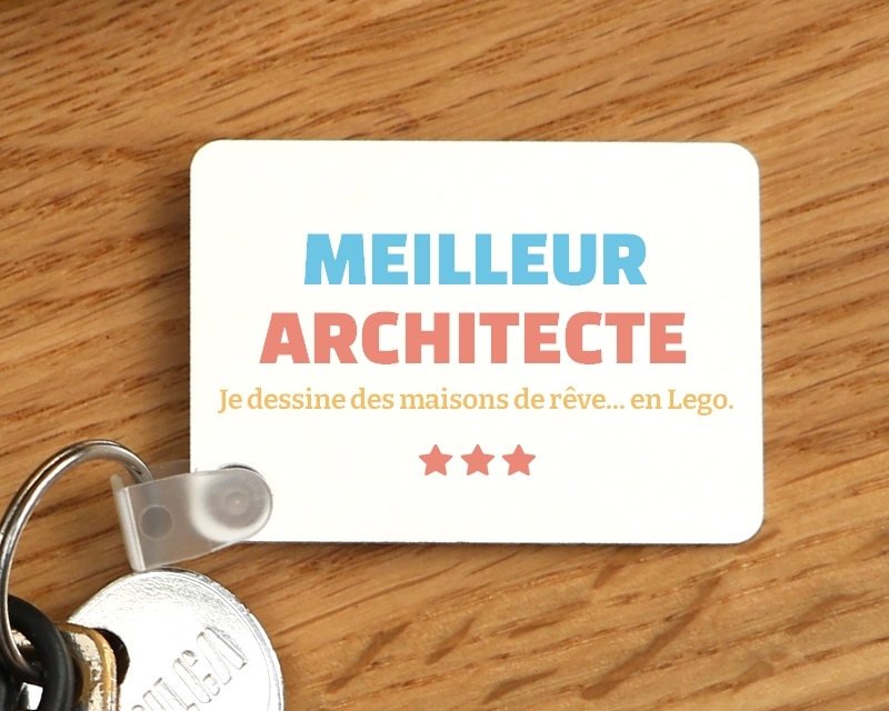Porte-clés personnalisable - Meilleur Architecte