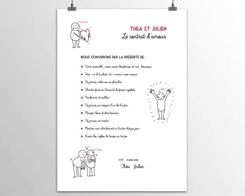 Contrat d'Amour Personnalisé