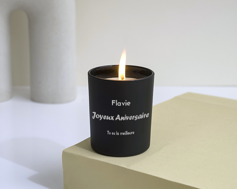 Bougie gravée Personnalisable - Message