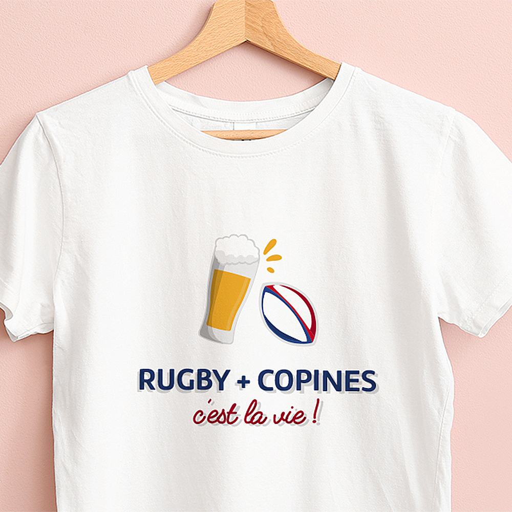 Tee shirt personnalisé femme - Apéro rugby