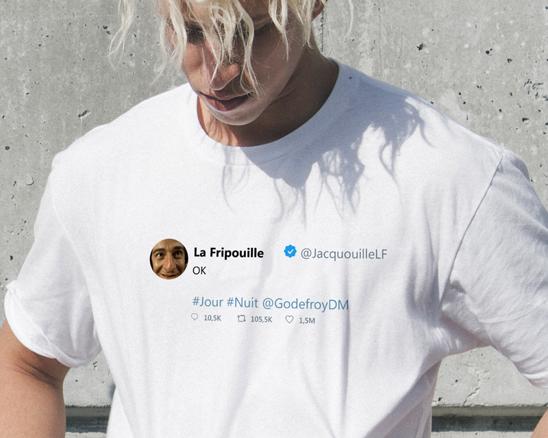 T-shirt blanc Homme Personnalisable - Tweet Célèbre
