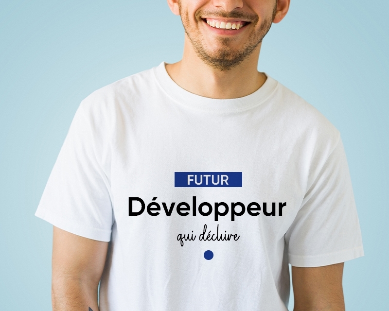 Tee-shirt Homme à personnaliser - Futur développeur